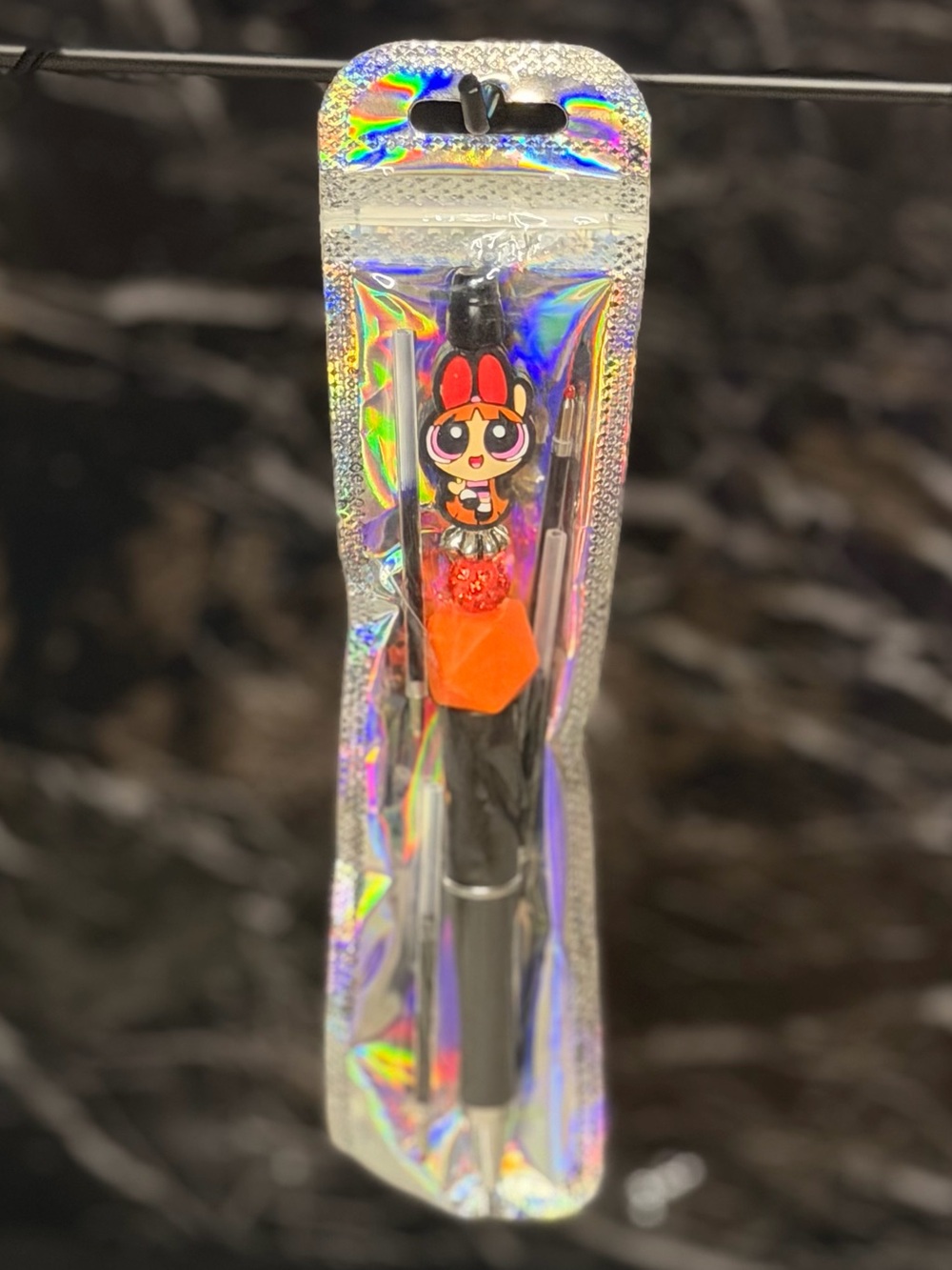 Blossom from Power puff Girls Focal Bead Pen
Black & Blu Ink
